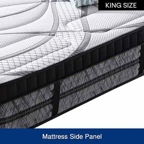 King Mattress Pocket Coil Spring Foam Firm Bed 32Cm Thick