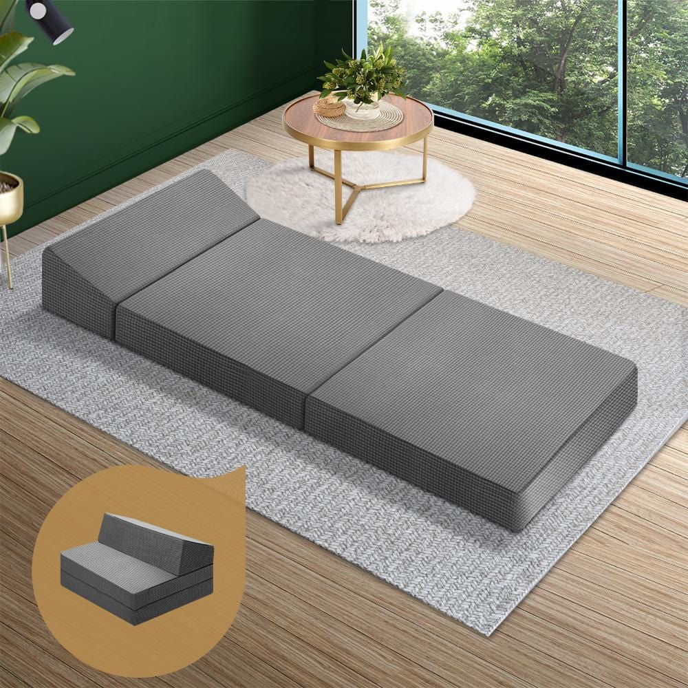 Simple Deals Foldable Mattress Folding Sofa Bed Trifold Sleeping Camping Cushion Single