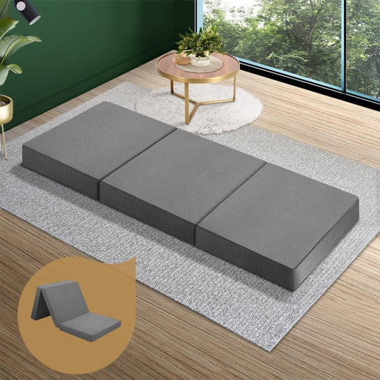 Simple Deals Folding Foam Mattress Single Sofa Bed Trifold
