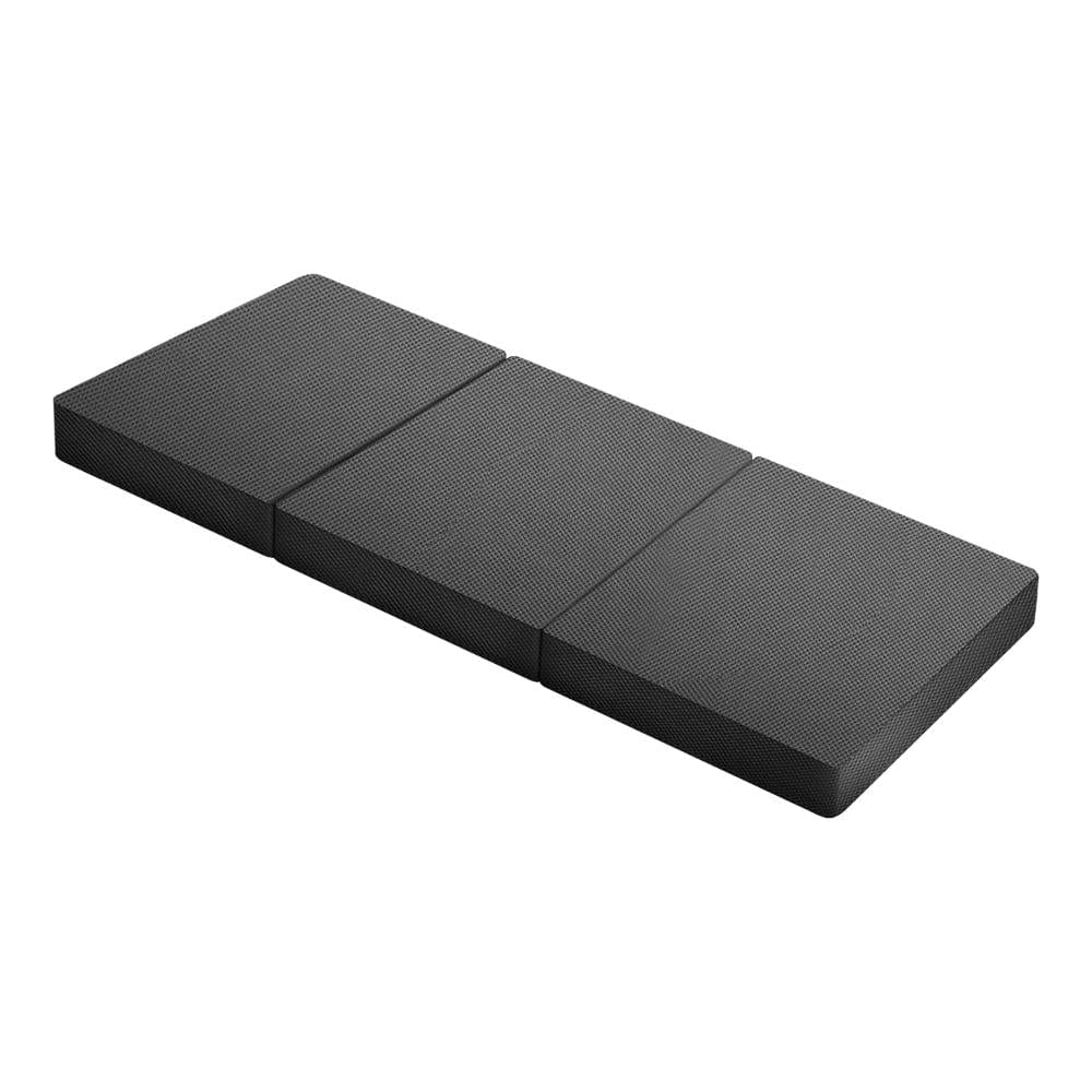 Simple Deals Folding Mattress Portable Single Sofa Foam Bed Camping Sleeping Pad Grey