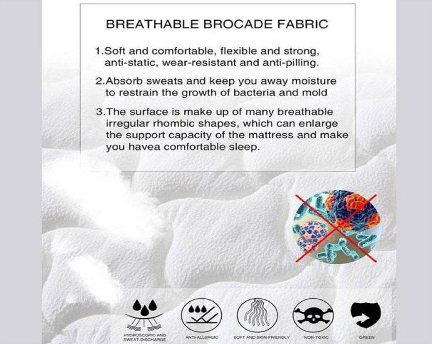 Furniture > Mattresses Cooling Gel Seven-Zone Hybrid Tri-Foam Spring Euro Mattress Single