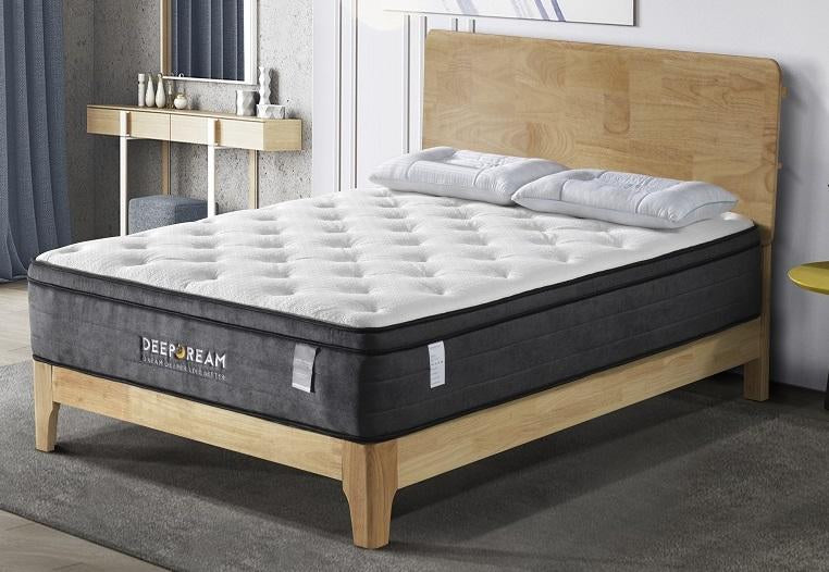 Furniture Eurotop Mattress 5 Zone Pocket Spring Latex Foam 34cm - King Single