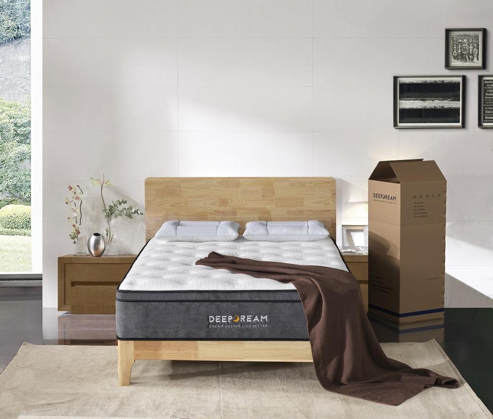 Furniture Eurotop Mattress 5 Zone Pocket Spring Latex Foam 34cm - King Single