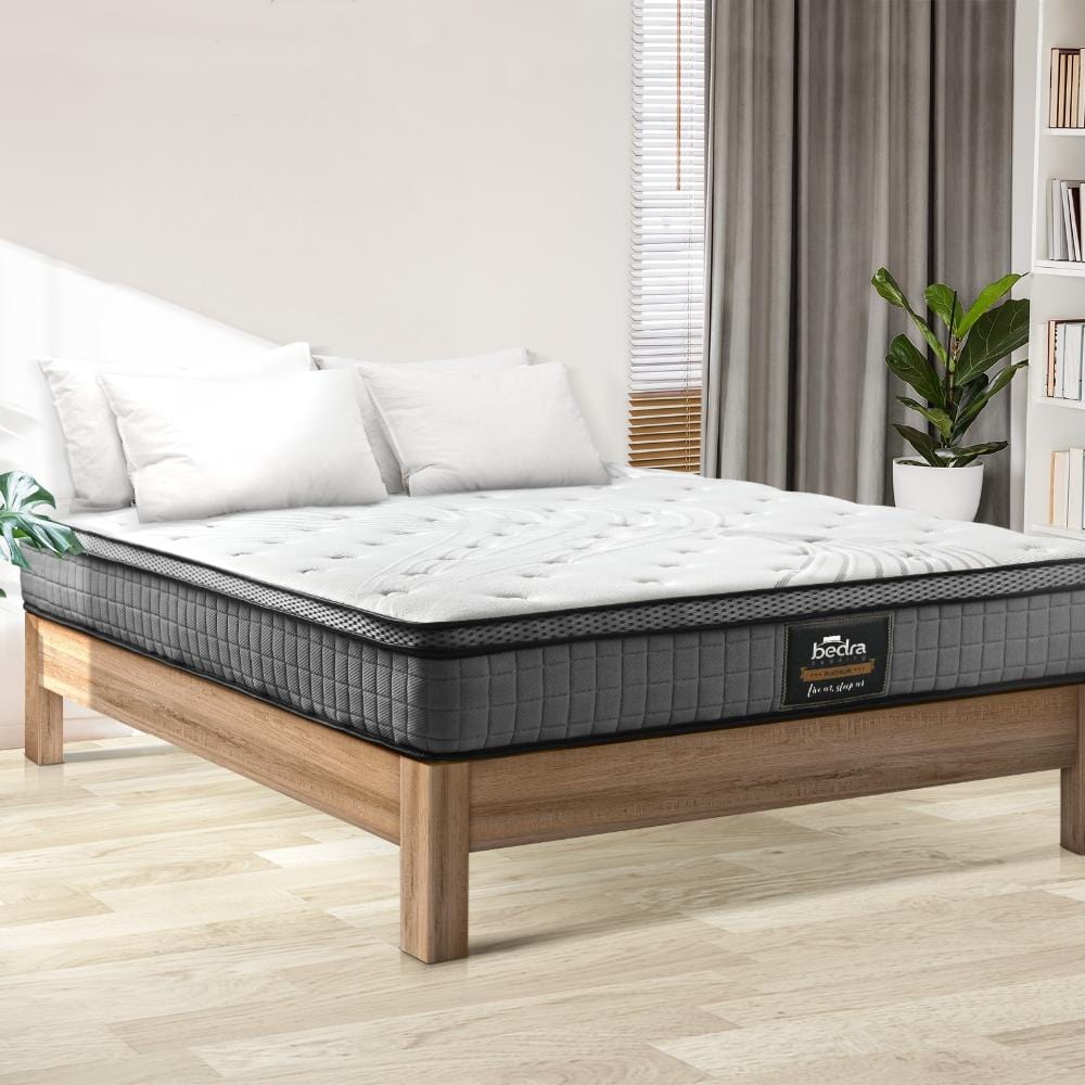 Simple Deals Mattress Bed Spring Mattress 4D Mesh Fabric Euro Top Medium 22cm
