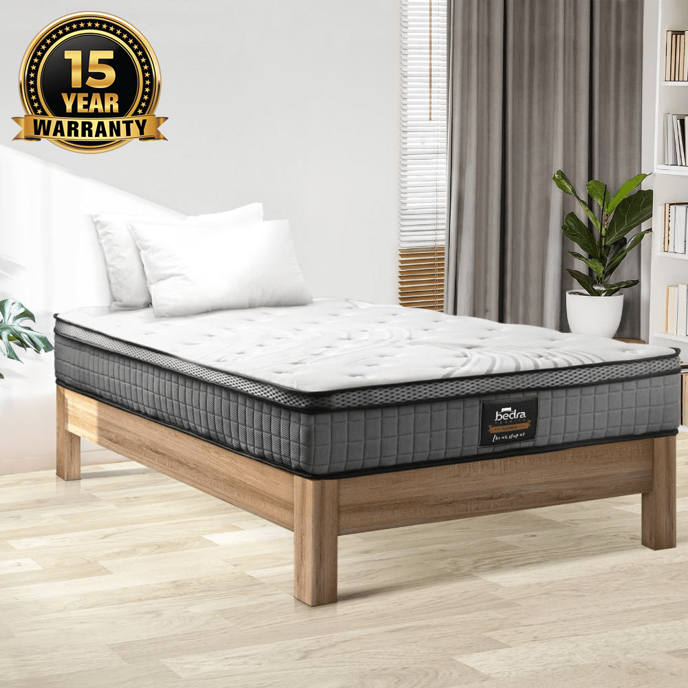 Simple Deals Mattress Bed Spring Mattress 4D Mesh Fabric Euro Top Medium 22cm