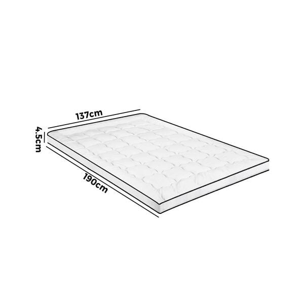 Simple Deals Mattress Topper Microfibre Luxury Pillowtop Protector Pad Cover King/Double