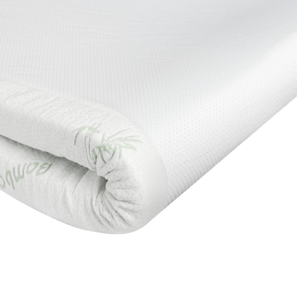 Simple Deals Memory Foam Mattress Topper Queen Bed Cool Gel Bamboo Cover Underlay 5CM