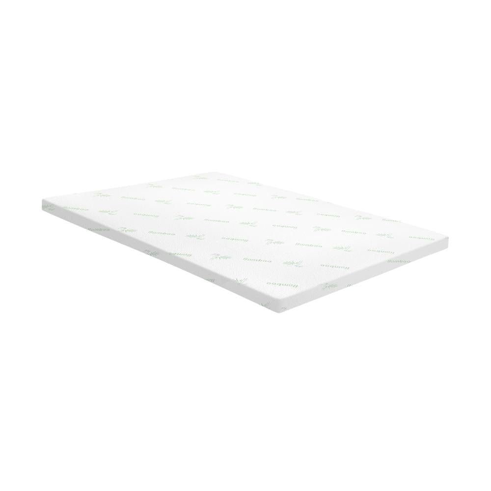 Simple Deals Memory Foam Mattress Topper Queen Bed Cool Gel Bamboo Cover Underlay 5CM