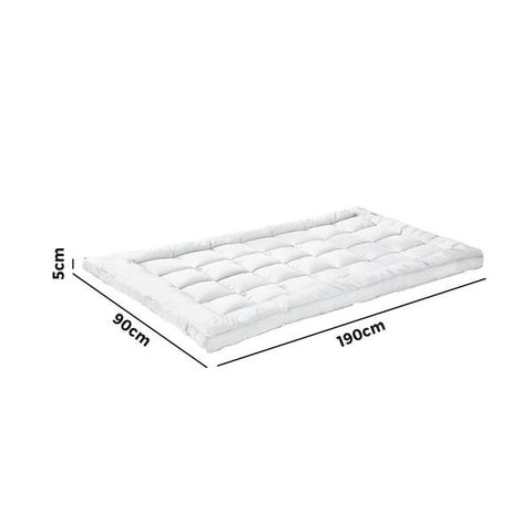 Simple Deals Pillowtop Mattress Topper Bamboo Fibre Protector Mat Cover 1000GSM Single/King