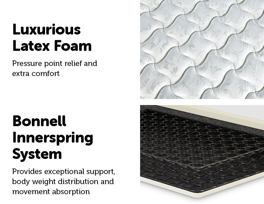 Mattresses Palermo Queen Luxury Latex Pillow Top Topper Spring Mattress