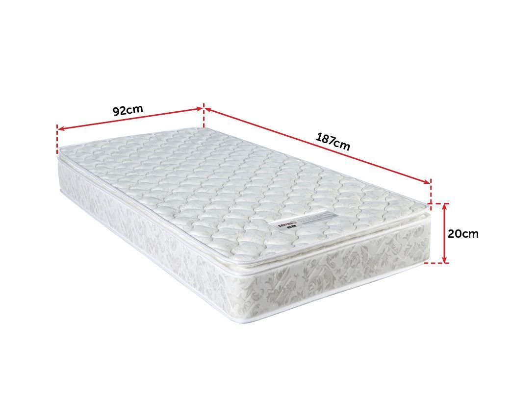 Mattresses Single Luxury Latex Pillow Top Topper Spring Mattress