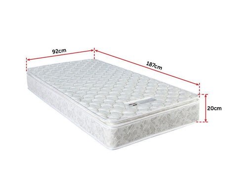 Simple Deals Single Luxury Pillow Top Topper Spring Mattress