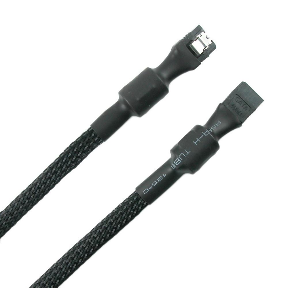 Computer Accessories Simplecom CA110S Premium SATA 3 HDD SSD Data Cable Sleeved with Ferrite Bead Lead Clip Straight