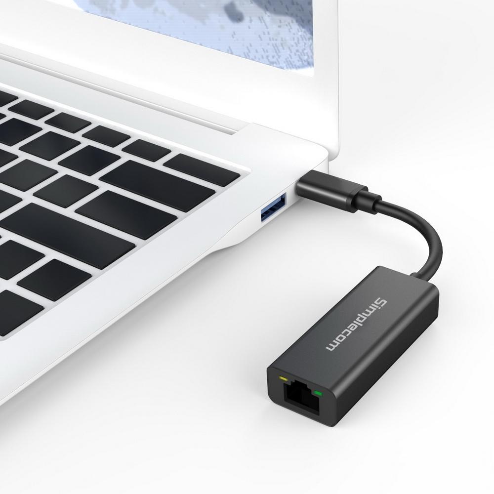 Computer Accessories Simplecom NU313 SuperSpeed USB-C to Gigabit Ethernet Network Adapter Aluminium