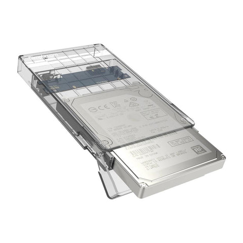 Computer Accessories Simplecom SE203 Tool Free 2.5" SATA HDD SSD to USB 3.0 Hard Drive Enclosure Clear