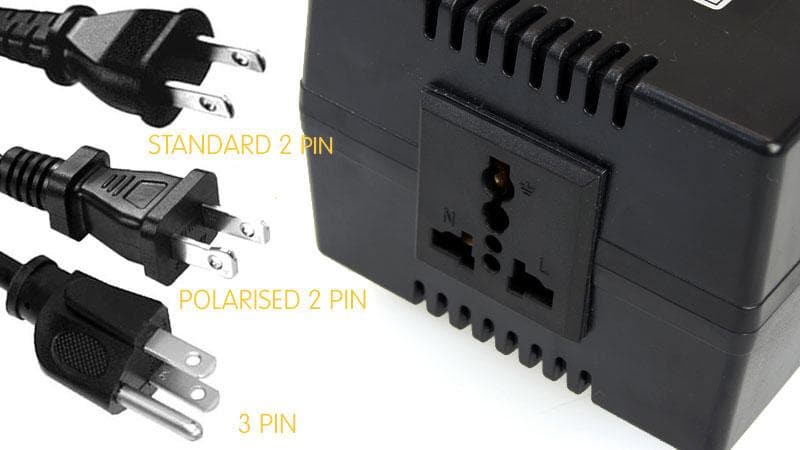 Sinewave Step-Down Transformer: 240v to 120v, 400 watts (3.3 amps)