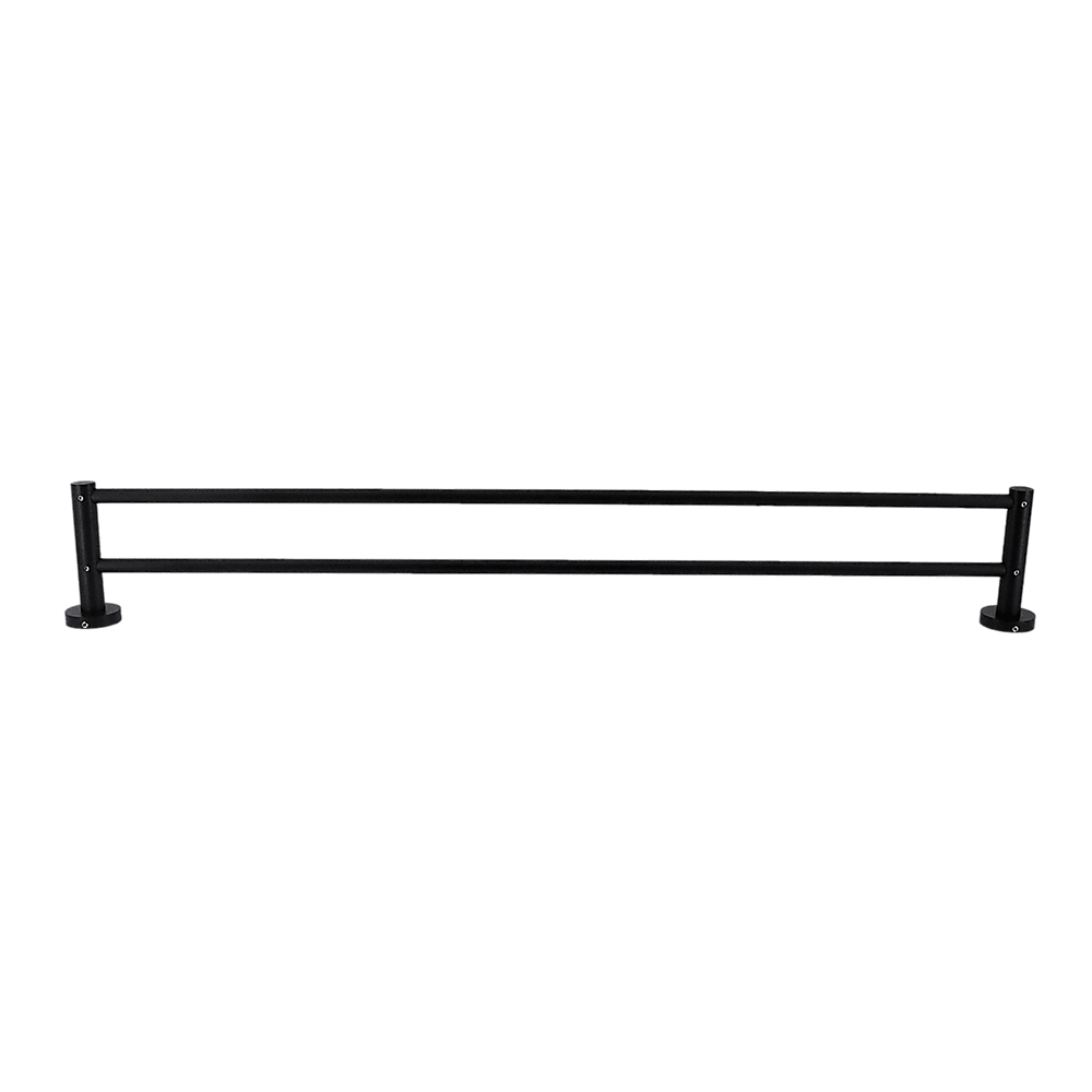 Single Classic Towel Bar Rail Bathroom Electroplated Matte Black Finish