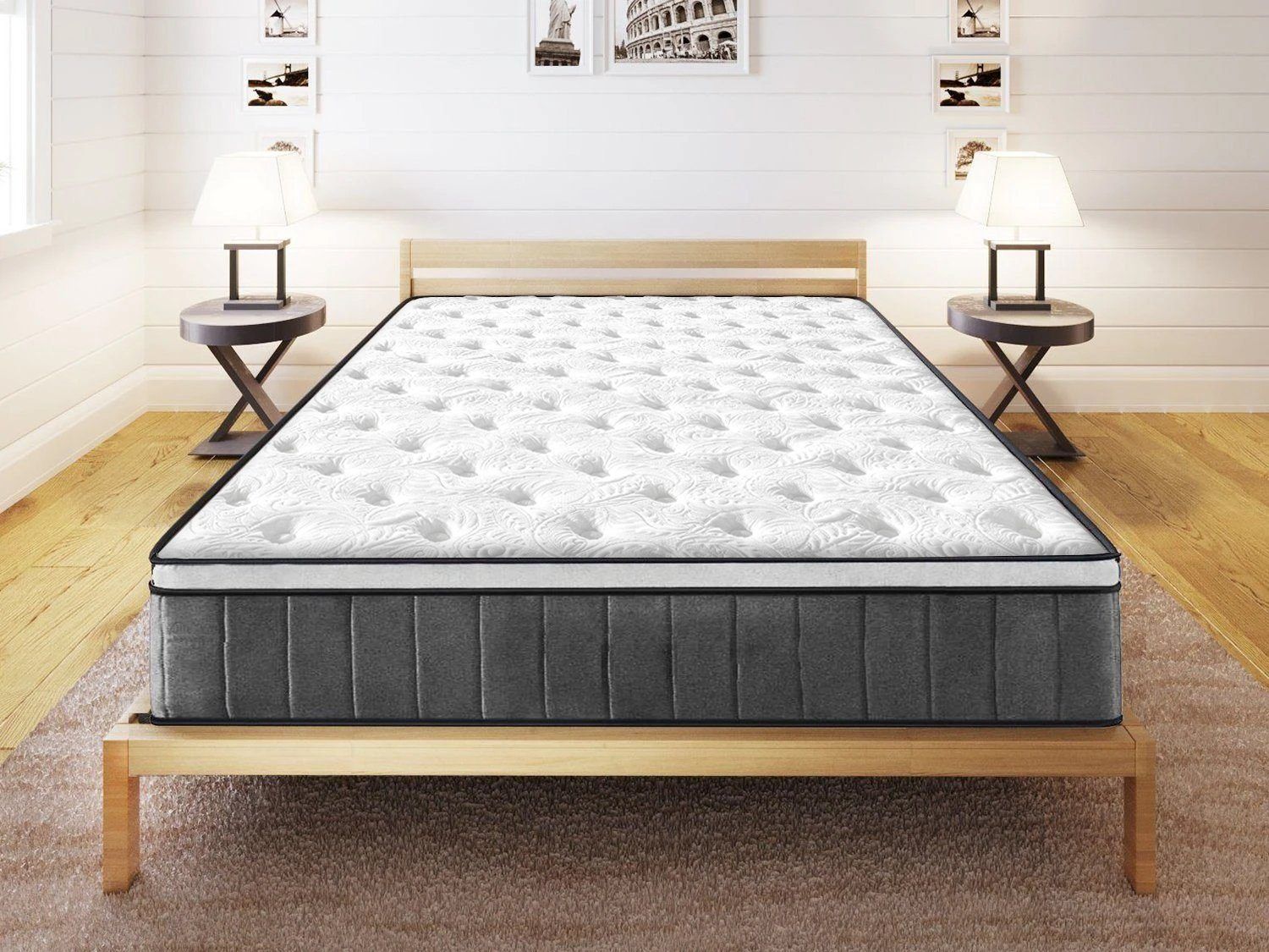 bedding Single Size Cooling Gel Tri-Foam Spring Euro Mattress