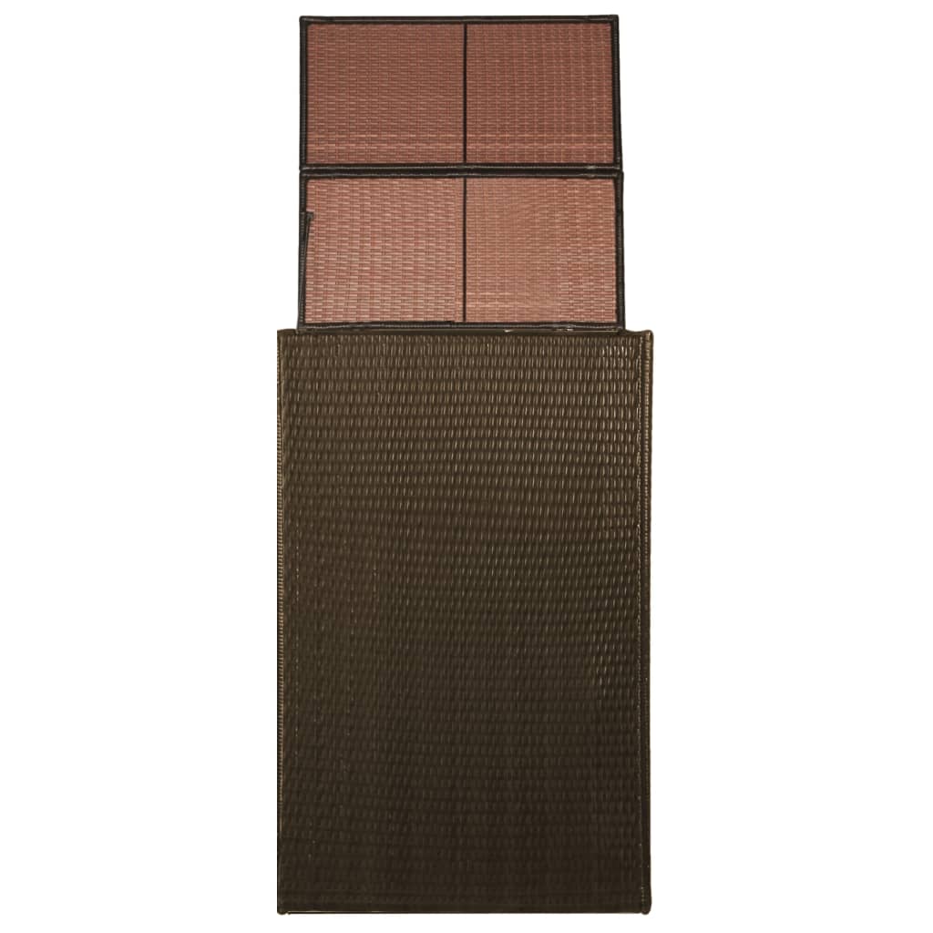 Single Wheelie Bin Shed Poly Rattan Brown - Simple deals