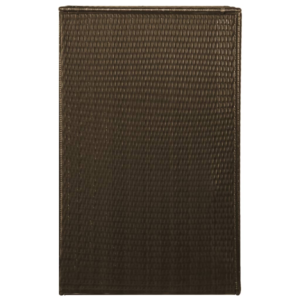 Single Wheelie Bin Shed Poly Rattan Brown - Simple deals