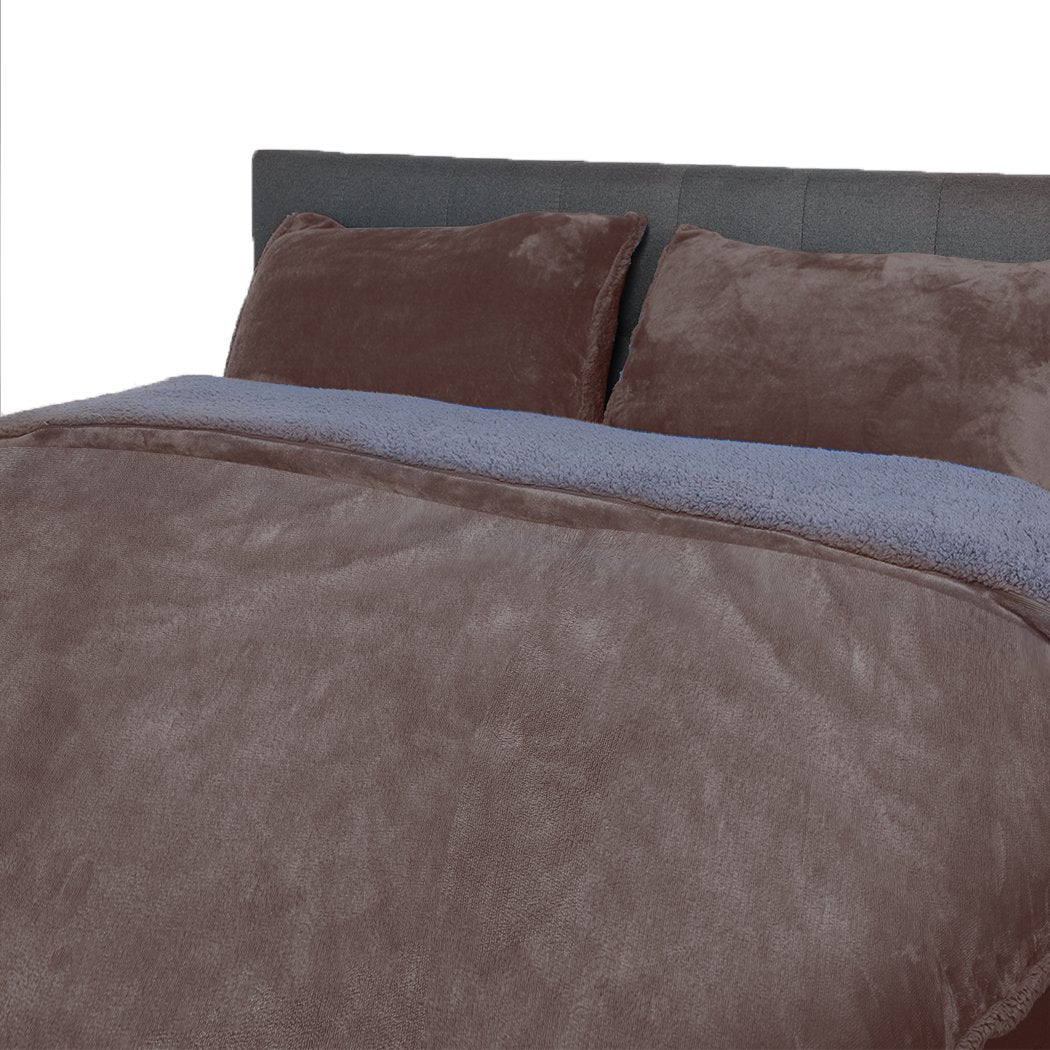 Bedding Set Skin-friendly and soft Quilt Cover Double Size Taupe
