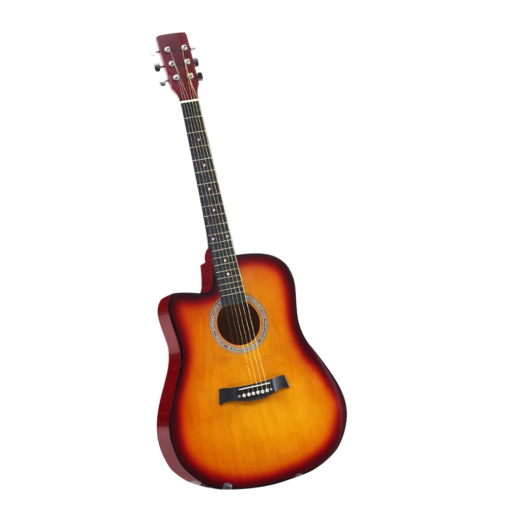 Entertainment & Elec Sleek lacquer finish 41 Inch Wooden Folk Acoustic Guitar