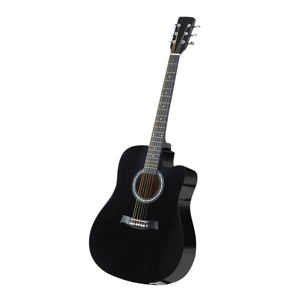 Entertainment & Elec Sleek lacquer finish 41 Inch Wooden Folk Acoustic Guitar-black