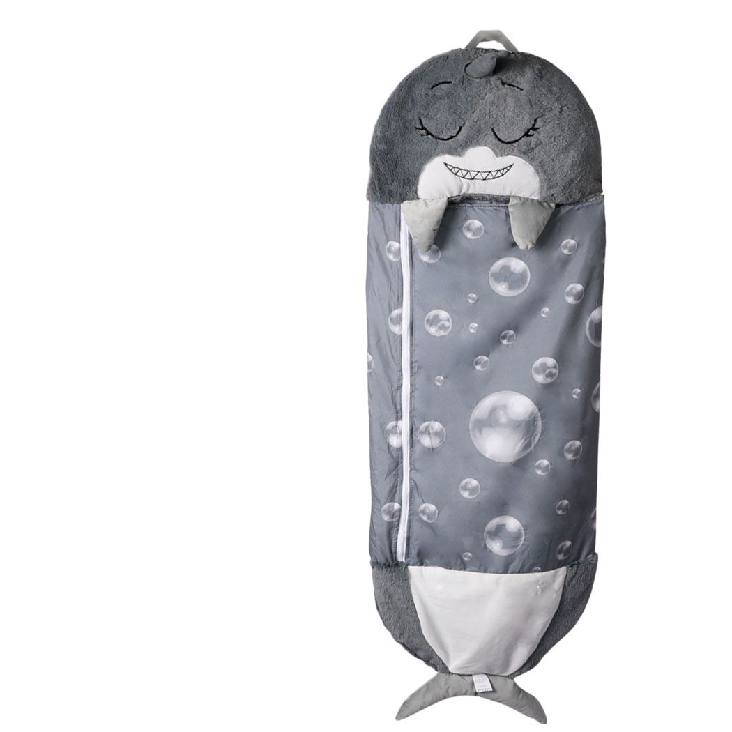 Sleeping Bag Child Pillow Kids Bags Happy Napper Gift Shark M/L Grey