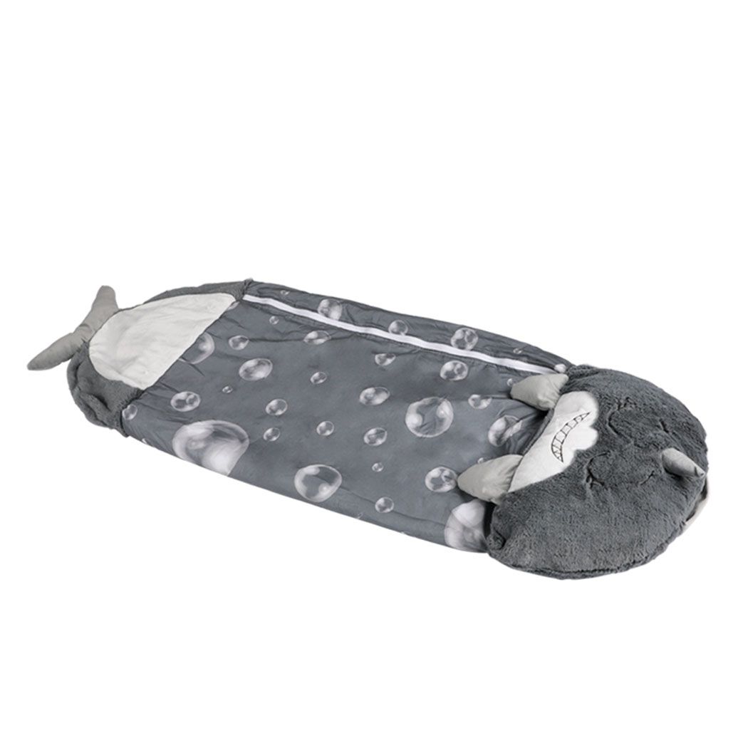 Sleeping Bag Child Pillow Kids Bags Happy Napper Gift Shark M/L Grey