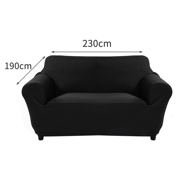 living room Slipcover Protector Couch Covers 3-Seater Black