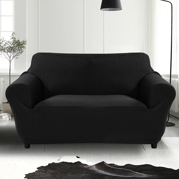 living room Slipcover Protector Couch Covers 3-Seater Black