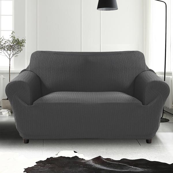 living room Slipcover Protector Couch Covers 3-Seater Dark Grey