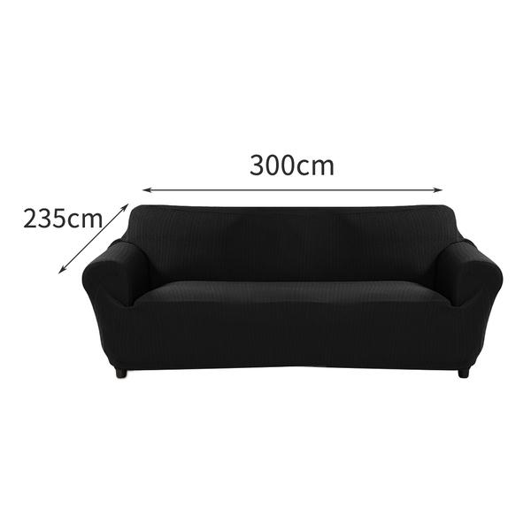 living room Slipcover Protector Couch Covers 4-Seater Black