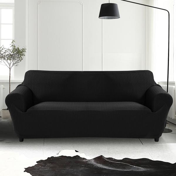living room Slipcover Protector Couch Covers 4-Seater Black