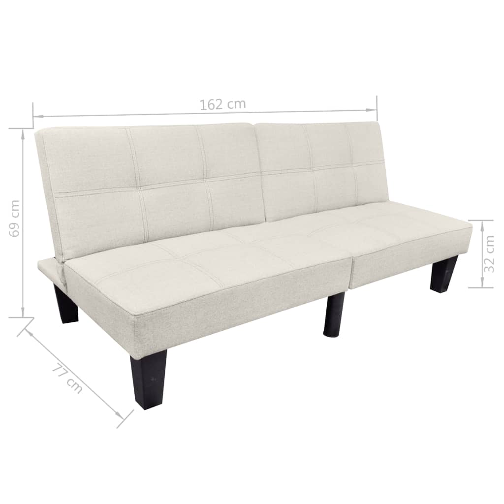 Sofa Bed Adjustable Beige