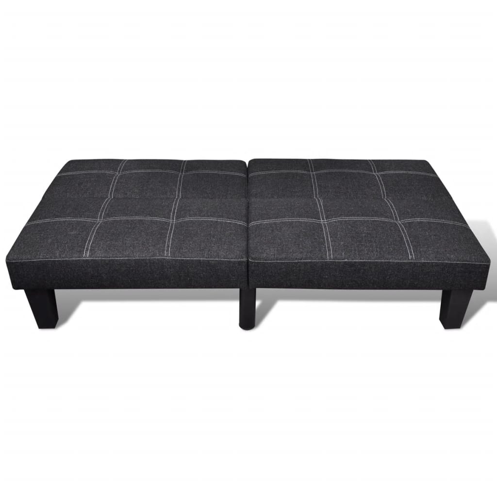 Sofa Bed Fabric Adjustable Black