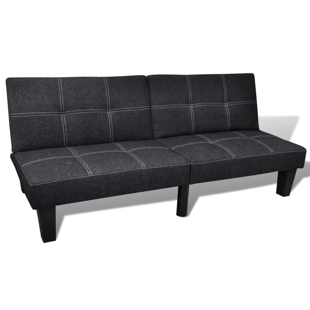 Sofa Bed Fabric Adjustable Black