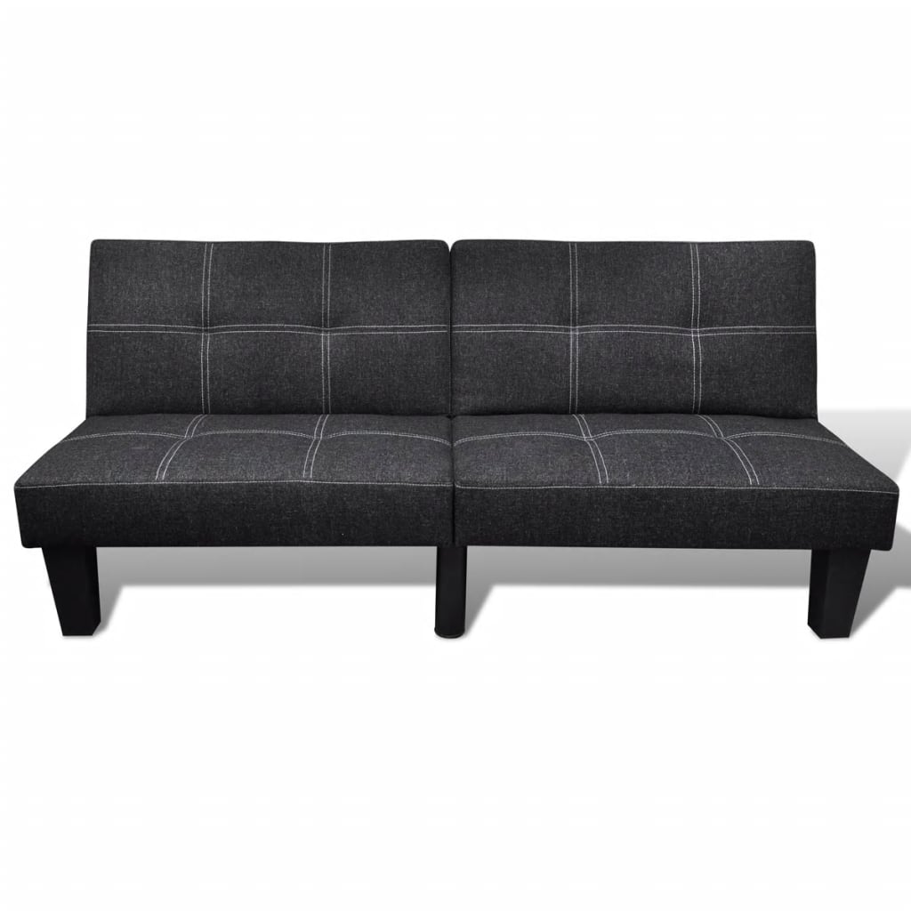 Sofa Bed Fabric Adjustable Black