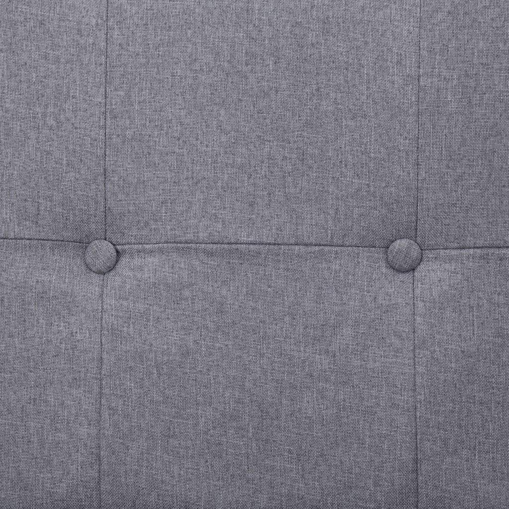 Sofa Bed with Armrest Light Grey Polyester