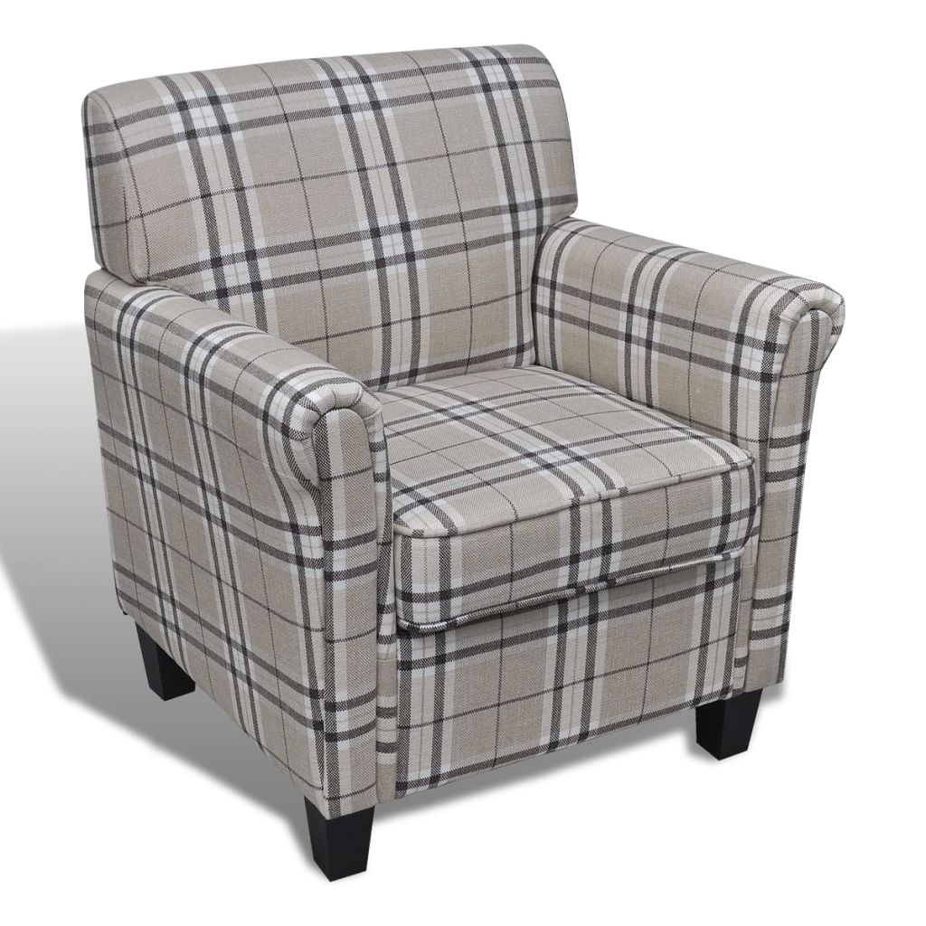 Sofa Chair with Cushion Cream Fabric