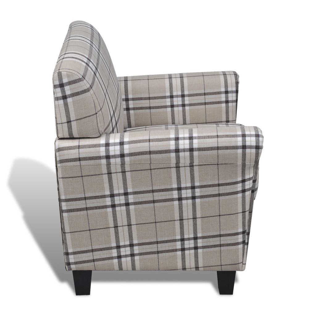Sofa Chair with Cushion Cream Fabric