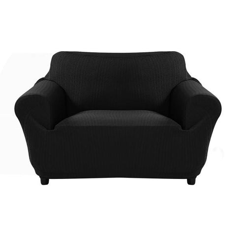 living room Sofa Cover 2-Seater Black