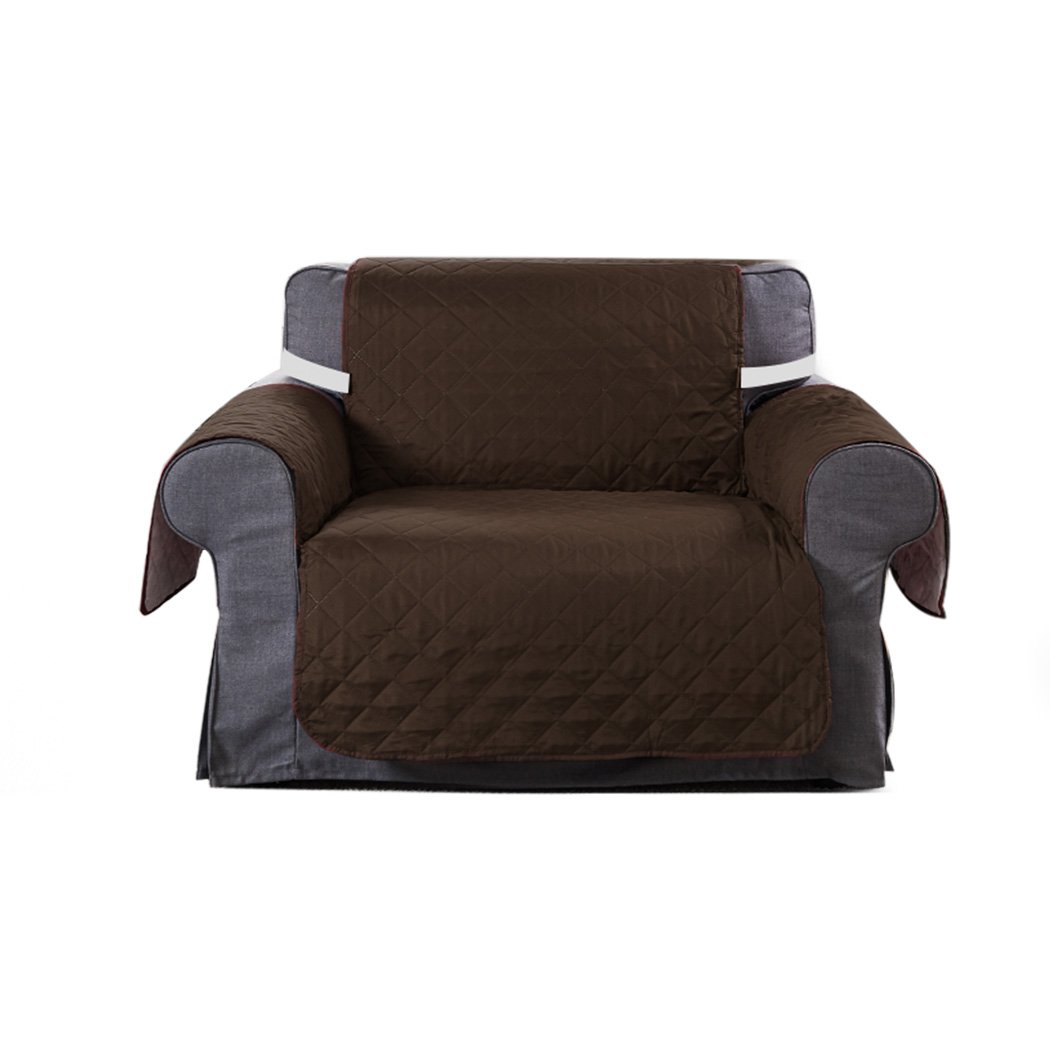 living room Sofa Cover Couch Lounge Protector Quilted Slipcovers Waterproof Coffee 173cm x 200cm