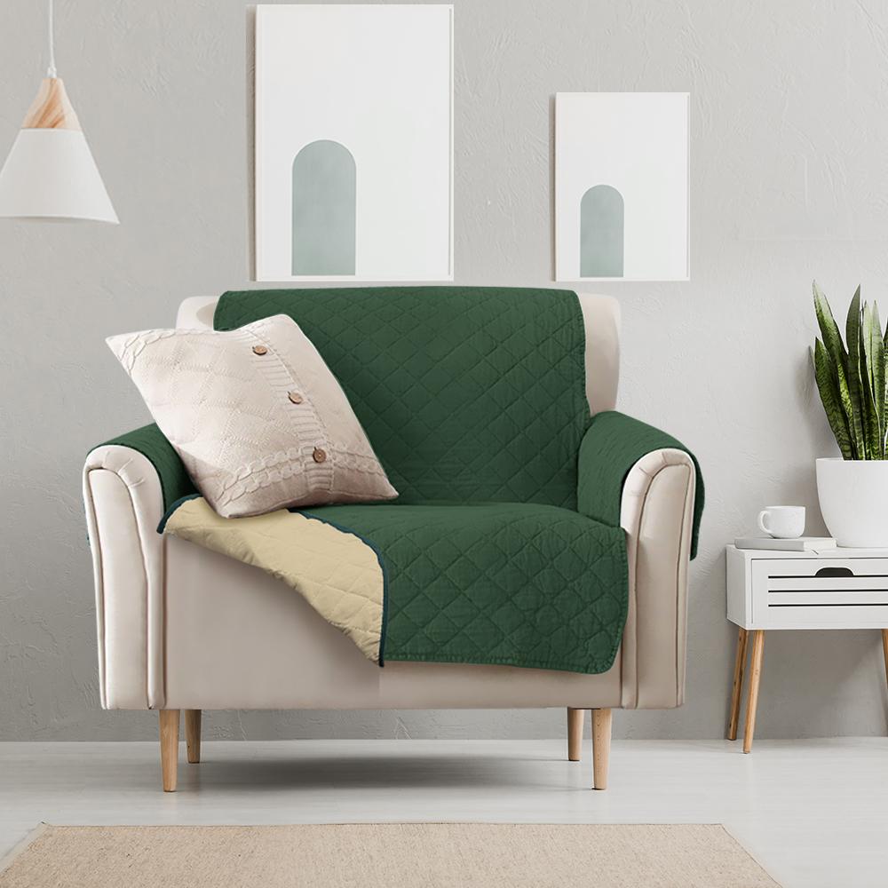 living room Sofa Cover Couch Slipcovers Waterproof Coffee And Khaki 165Cm X 190Cm