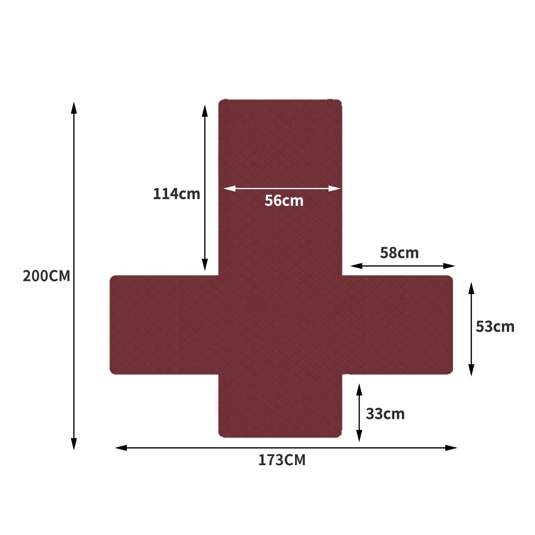 living room Sofa Cover Couch Slipcovers Waterproof Wine 173Cm X 200Cm