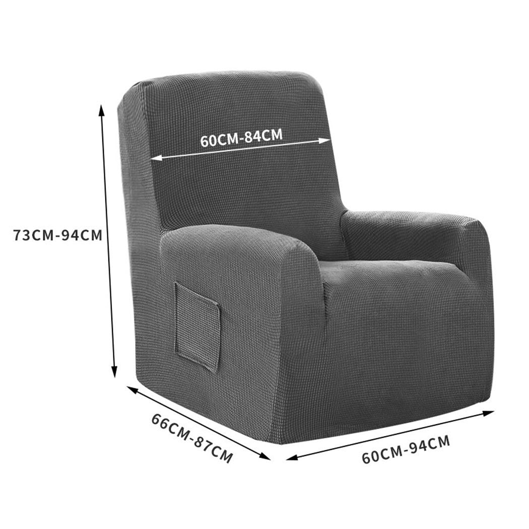 living room Sofa Cover Recliner Chair Covers Protector Slipcover Grey