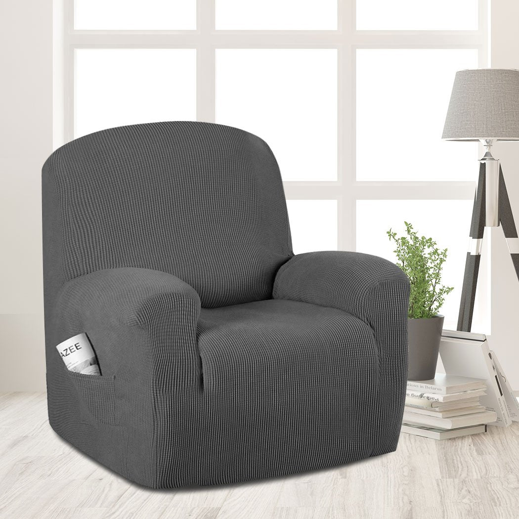 living room Sofa Cover Recliner Chair Covers Protector Slipcover Grey