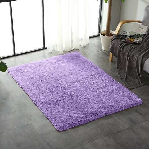 living room Soft Shag Shaggy Floor Confetti Rug Carpet 120X160Cm Purple