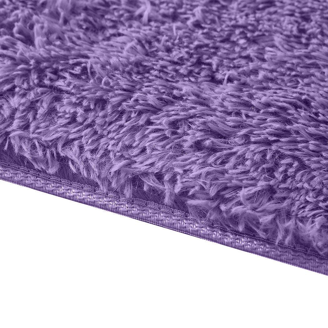 living room Soft Shag Shaggy Floor Confetti Rug Carpet 120X160Cm Purple