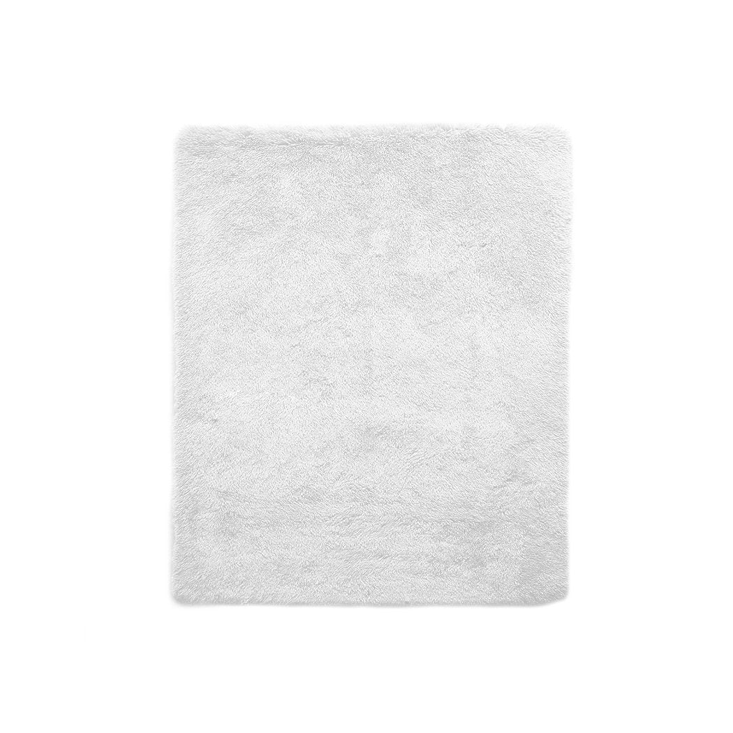 living room Soft Shag Shaggy Floor Confetti Rug Carpet 120X160Cm White